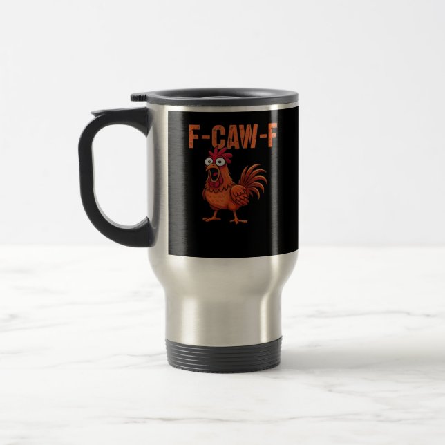 Caneca Térmica F Caw F Frango Engraçado Estilo Moderno Clássico (Esquerda)