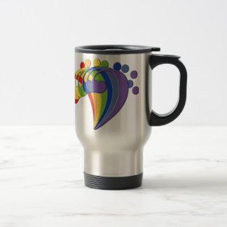 Caneca Térmica Fã do arco-íris do Clef baixo