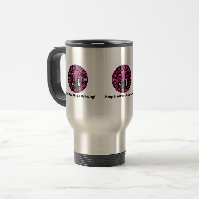 Caneca Térmica Faça Cada Respiração Contar  (Frente Esquerda)