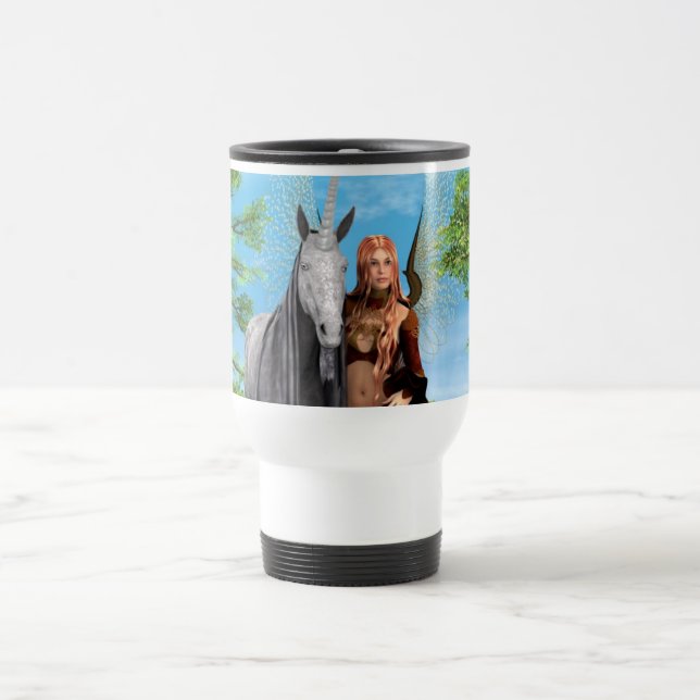 Caneca Térmica Fada e Unicórnio (Centro)