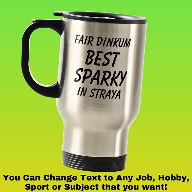Caneca Térmica Fair Dinkum BEST SPARKY (eletricista) em Straya (Criador carregado)