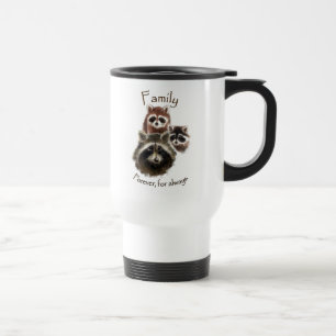 Caneca Térmica Família Raccoon, para sempre e para sempre, citar
