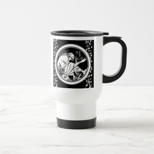 Caneca Térmica Fantasia Merlin Art Nouveau (Direita)