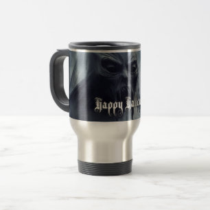 Caneca Térmica Fantasma negro em uma paisagem infernal - Dia das 