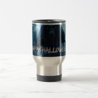 Fantasma preto em uma paisagem infernal - Hallowee