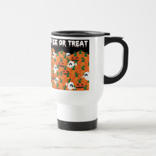 Caneca Térmica Fantasmas de Halloween Pomar de Abóbora Assombrada