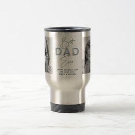 Caneca Térmica Father's Day Best Father Ever 2 Photo Dusty Blue