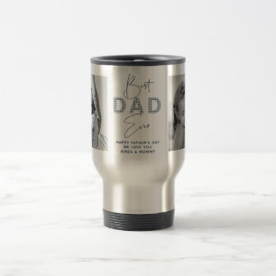 Caneca Térmica Father's Day Best Father Ever 2 Photo Dusty Blue