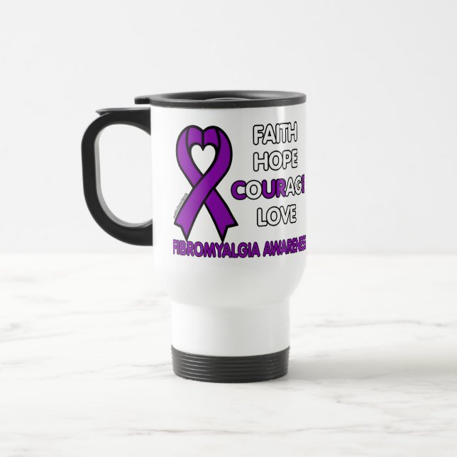 Caneca Térmica Fé Esperança Coragem Amor... Fibro (Esquerda)