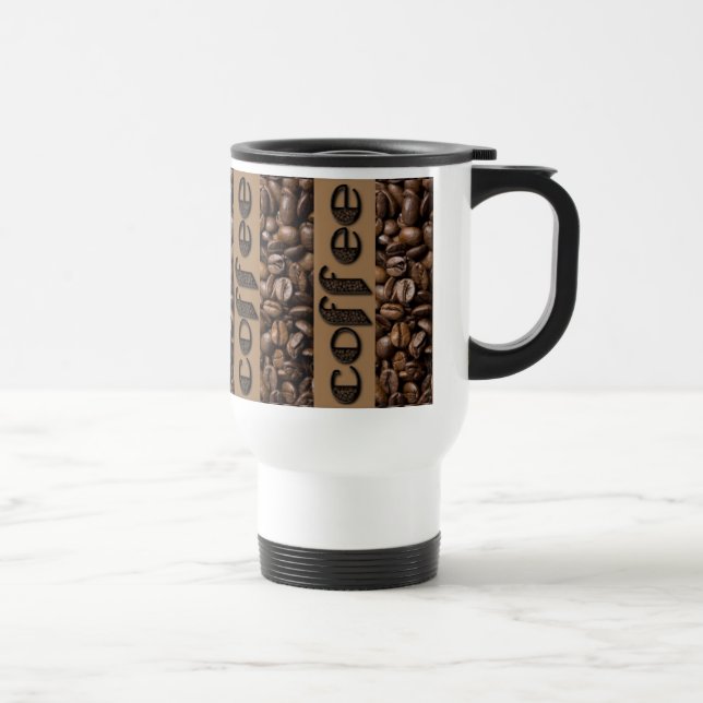 Caneca Térmica Feijão Engraçado Typografia Café Viagem (Direita)