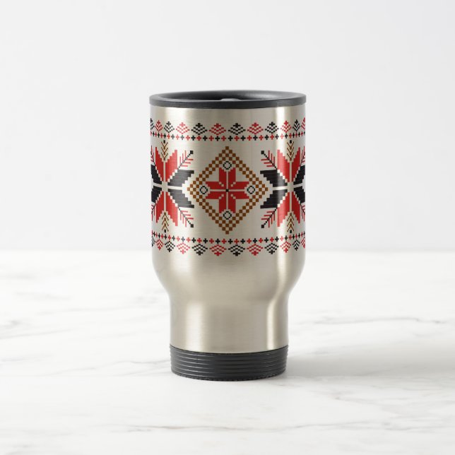 Caneca Térmica Feira de Suéter de Natal Feia (Centro)