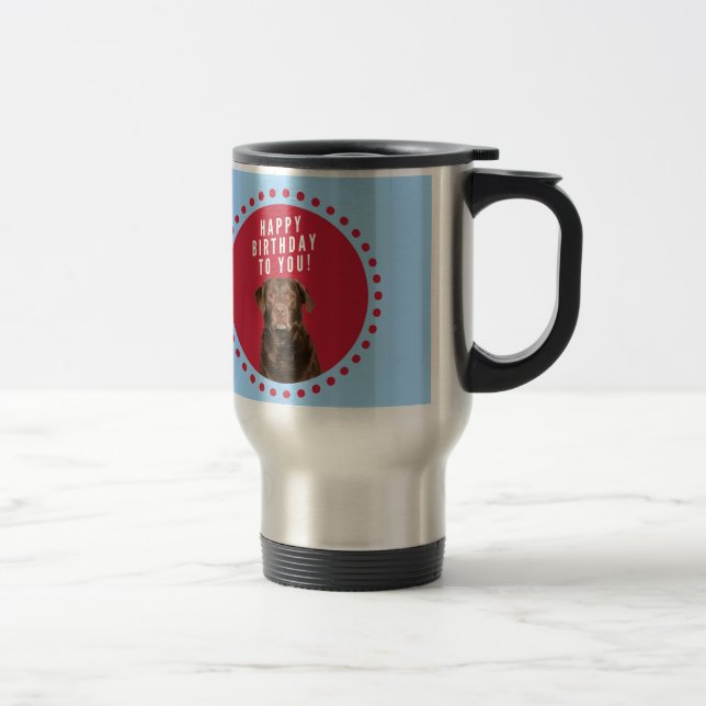 Caneca Térmica Feliz Aniversário do Cachorro Gelado Gelado e Retr (Direita)
