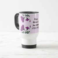 Feliz aposentadoria Roxo Floral Funcionário