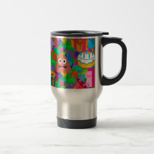 Caneca Térmica feliz cocô de aniversário emoji