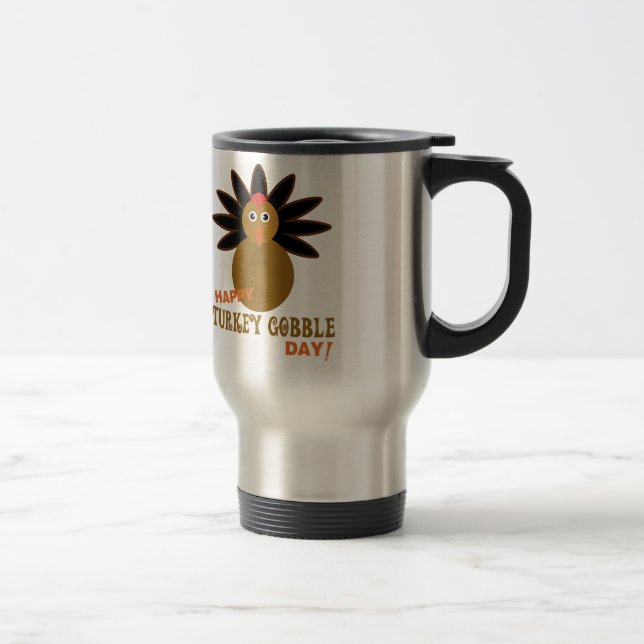 Caneca Térmica Feliz Dia de Ação de Graças da Turquia (Direita)
