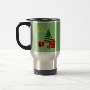 Caneca Térmica Feliz Natal ~ Árvore com presentes