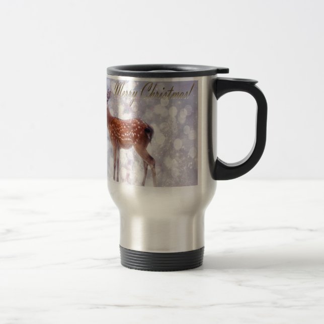 Caneca Térmica Feliz Natal Deer Amigos na Neve (Direita)