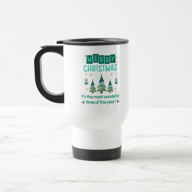 Caneca Térmica Feliz Natal - Hora Maravilhosa do Ano (Esquerda)