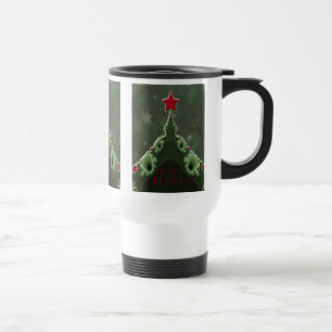 Caneca Térmica Feliz Natal que cumprimenta - árvore e estrela do