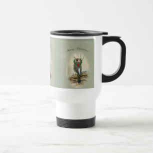 Caneca Térmica Feliz Natal que cumprimenta - cintilação do nort