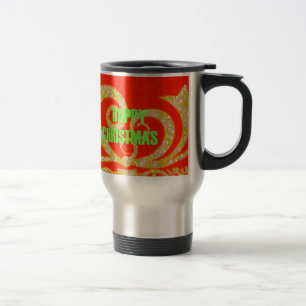 Caneca Térmica Feliz Natal Red e Dourada Coleção.