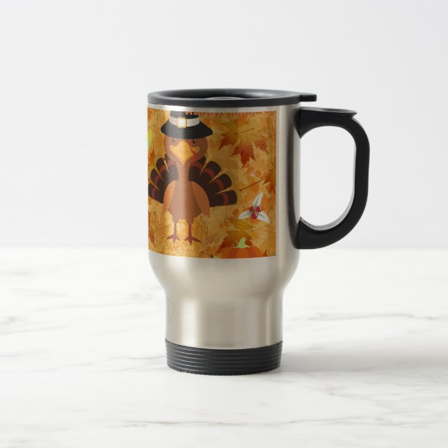 Caneca Térmica feliz peru de ação de graças (Direita)