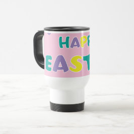 Caneca Térmica Felz pascoa rosa do Bolinhas Pastel