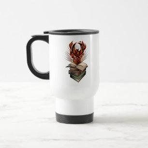 Caneca Térmica Fênix Ressurgindo das Chamas dos Livros Fantasia M