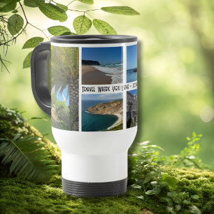 Caneca Térmica Férias Familiares 6 Diversão da Colagem de Fotos P
