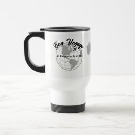 Caneca Térmica Festa de Tema de Viagem de Reforma Bon Voyage Glob