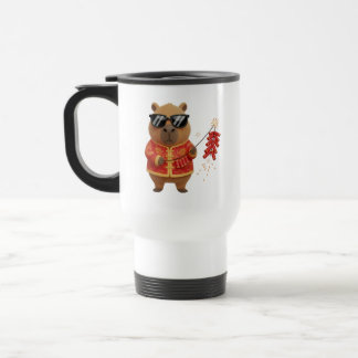 Caneca Térmica Festive Firecracker Capybara Lunar New Year