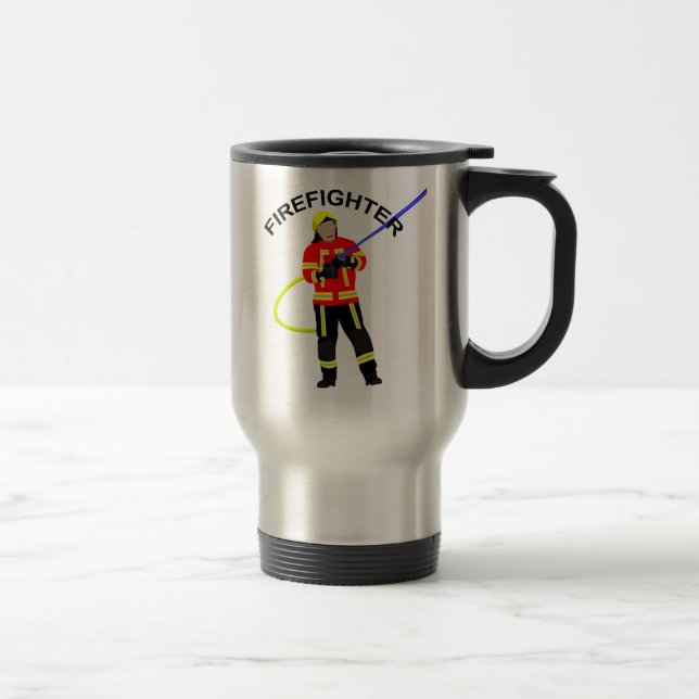 Caneca Térmica Feuerwehrmann in Einsatzkleidung Reisebecher (Direita)
