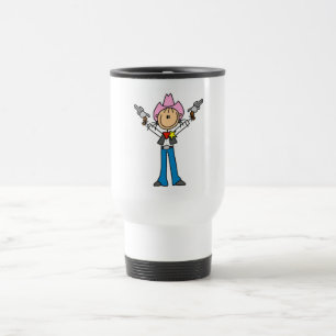 Caneca Térmica Figura camiseta da vara do xerife da vaqueira
