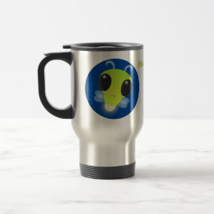 Caneca Térmica Figura de desenho animado com inseto brilhante ver