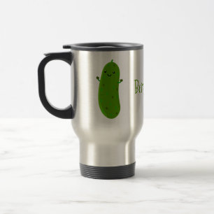Caneca Térmica Figura de desenho animado de picles feliz