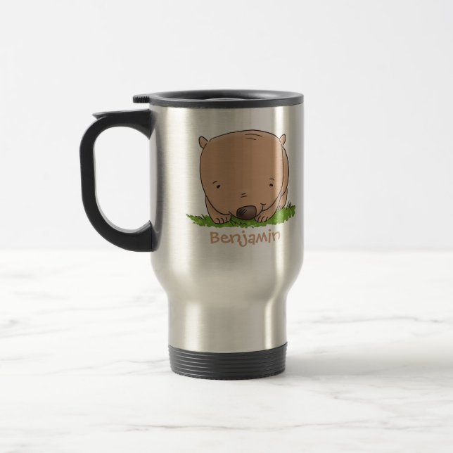 Caneca Térmica Figura de desenho animado de um bebê fofo (Esquerda)