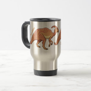 Caneca Térmica Figura de desenho animado do dinossauro do parasau