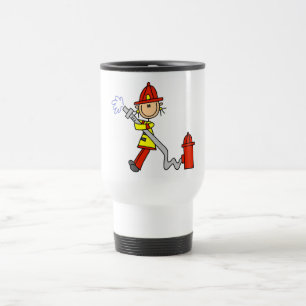 Caneca Térmica Figura de palito bombeiro com mangueira