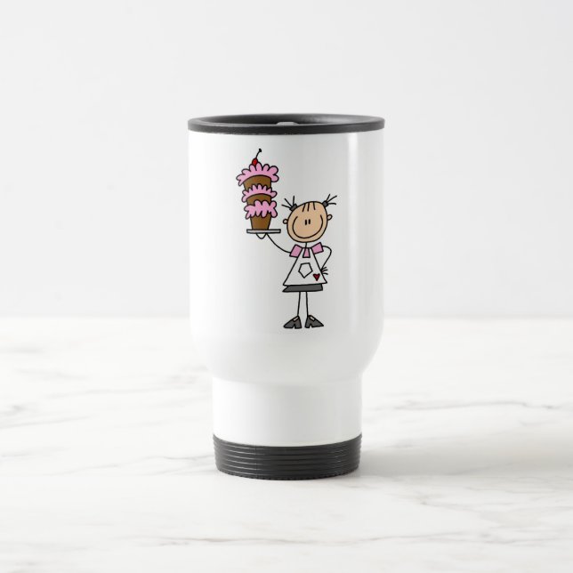 Caneca Térmica Figura fêmea camiseta e presentes da vara do (Centro)