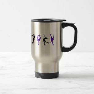 Caneca Térmica Figura patinadores - roxo & preto