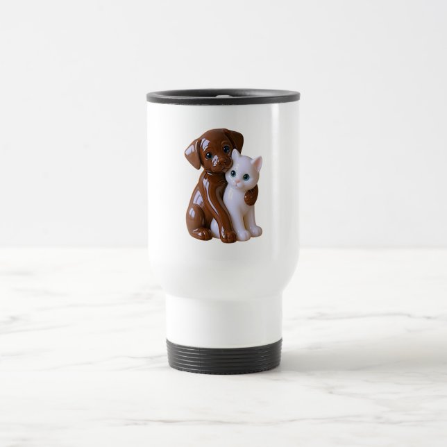 Caneca Térmica Figurinha de cachorro e gato (Centro)