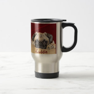Caneca Térmica Filhote de cachorro bonito do Pug do iCuddle