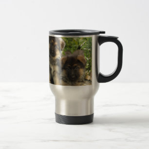 Caneca Térmica Filhotes de cachorro do german shepherd