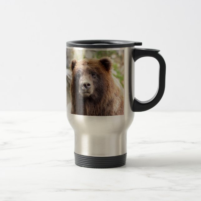 Caneca Térmica Fim do retrato do urso de urso acima (Direita)