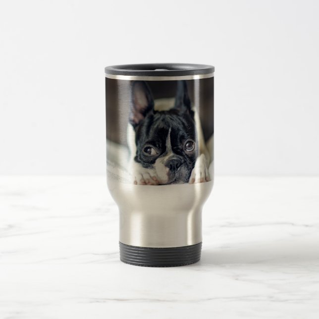 Caneca Térmica Fina a Boston Terrier (Centro)