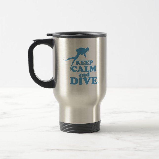 Caneca Térmica Fique calmo e mergulhe (Esquerda)