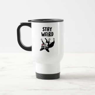 Caneca Térmica Fique Estranho, Engraçado, Boston Terrier Dog