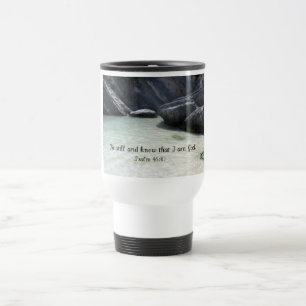 Caneca Térmica Fique quieto e saiba que eu sou Deus. Salmo 46:1
