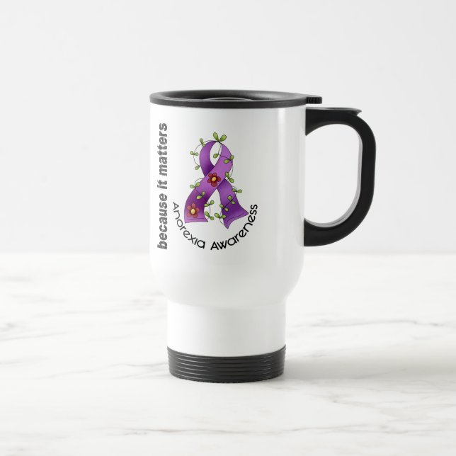 Caneca Térmica Fita 3 da flor da anorexia (Direita)