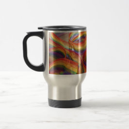 Caneca Térmica fita de arco-íris cascata gerada pelo Gemini